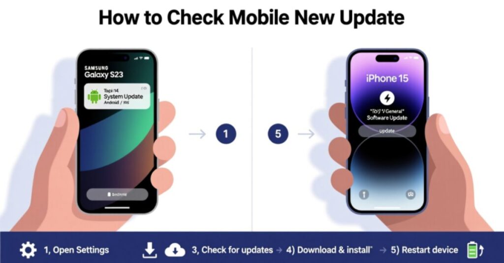 How to Check Mobile New Update | Easy Guide for Android and iPhone Users